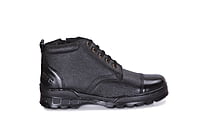 Pure Leather Ankle Police Boot with Zip Boots For Men  (Model- THAR))